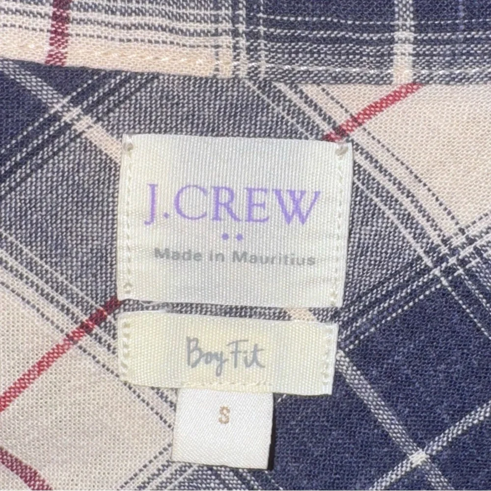 J.Crew Boy Fit Plaid Button Down Shirt Cotton Size Small - Picture 7 of 8